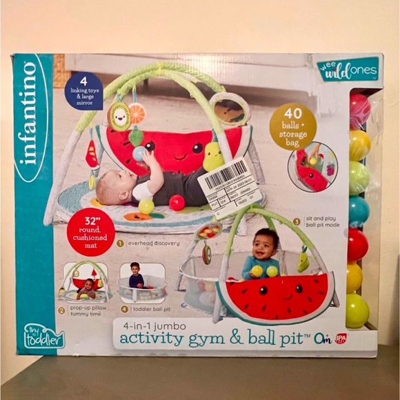 Infantino Other - Infantino 4-in-1 Jumbo Activity Gym & Ball Pit - Multicolor